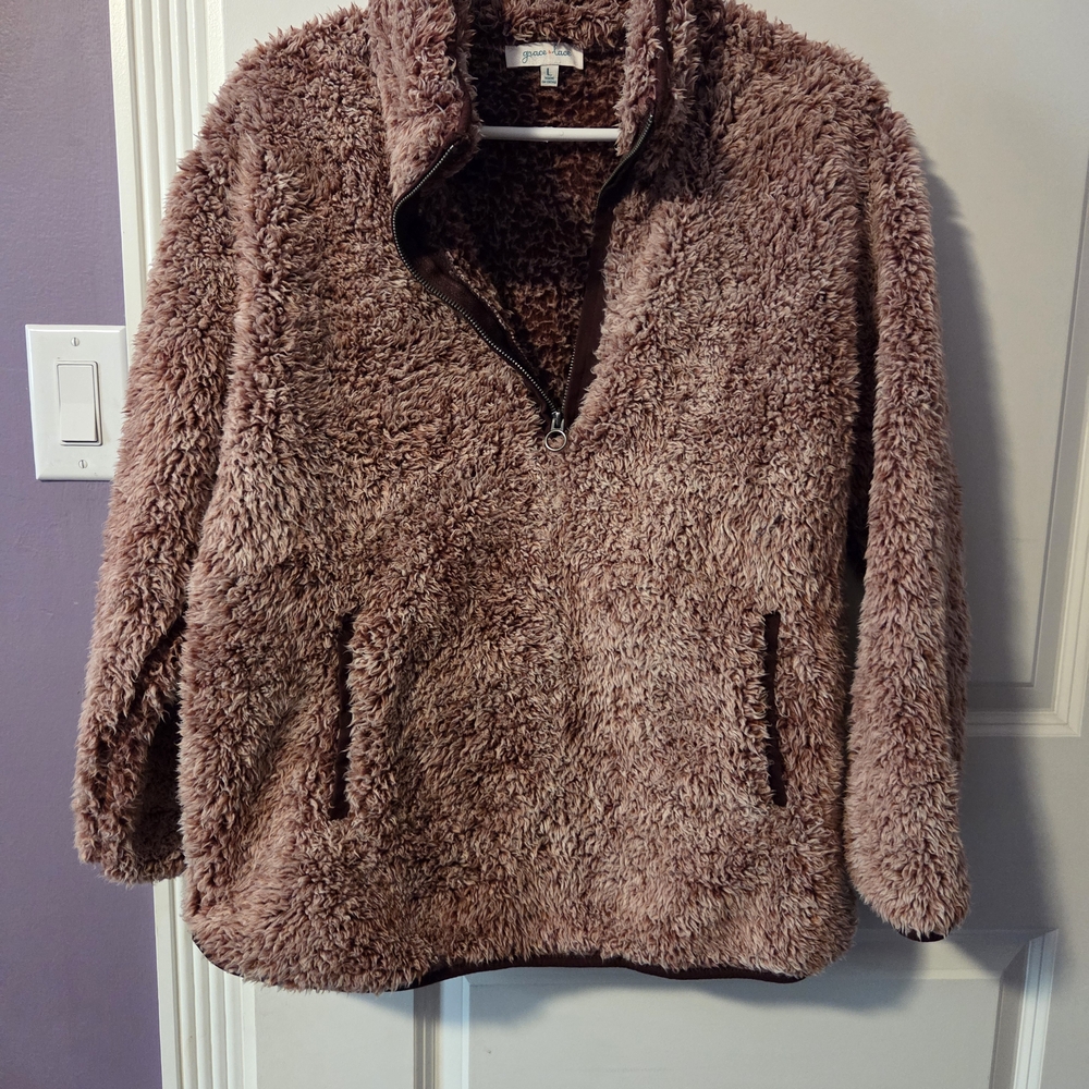 Grace & Lace Mauve Teddy Jacket